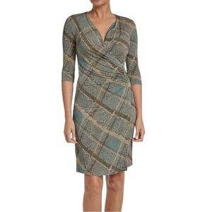 Anatomie Printed Marine Dress in Reptile Plaid
